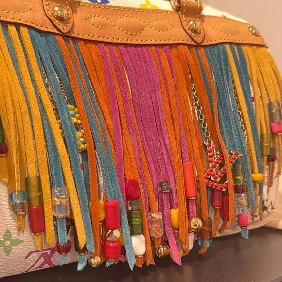 Louis Vuitton X Murakami Vintage Multicolor Fringe Speedy 25 Handbag - Picture 5 of 10